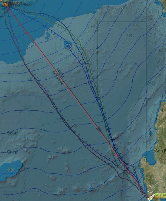 Weather routing vs Acual. Whiskey Jack, RCSR 2023 - photo © Whiskey Jack, Yellowbrick