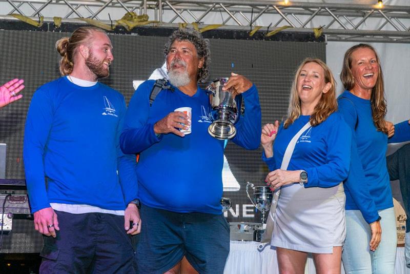 Prizewinners at the Peters & May Round Antigua Race photo copyright Visual Echo taken at Antigua Yacht Club and featuring the IRC class