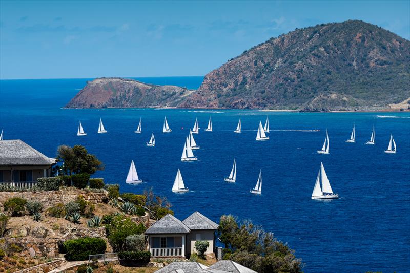 The Bareboat and Club Classes enjoyed racing in the spectacular waters of Antigua on English Harbour Rum Race Day at Antigua Sailing Week 2023 photo copyright Paul Wyeth / www.pwpictures.com taken at Antigua Yacht Club and featuring the IRC class