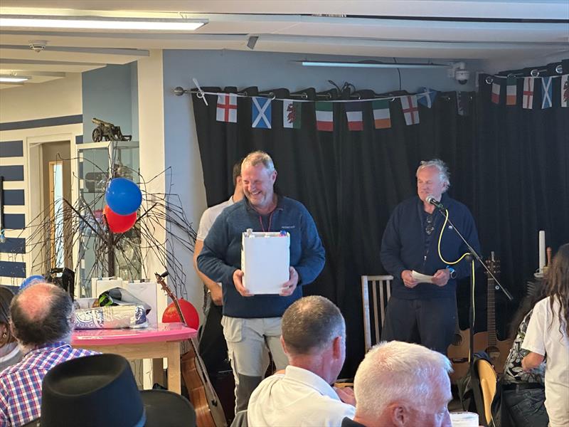 Prize giving at Plas Heli after the third ISORA 2023 Welsh Coastal Race in Pwllheli photo copyright Vicky Cox taken at Pwllheli Sailing Club and featuring the IRC class