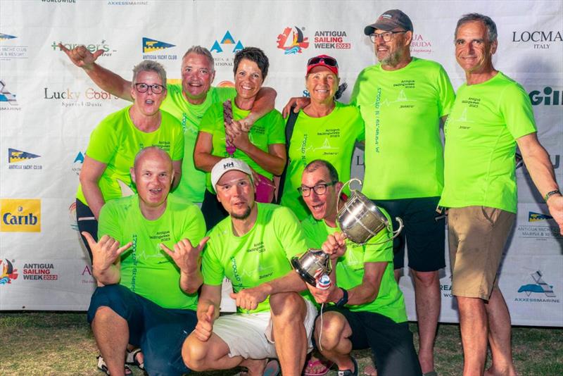 Alfred Geisser's KH P Botero (SUI) win Bareboat 1 - Antigua Sailing Week photo copyright Visual Echo taken at Antigua Yacht Club and featuring the IRC class