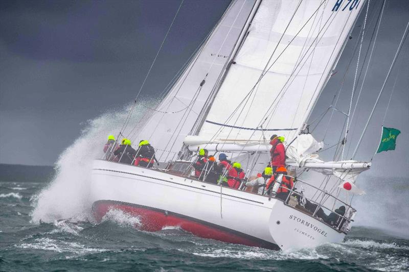 Despite her age, Stormvogel survived the brutal conditions exiting the Solent in 2021 - photo © Kurt Arrigo / Rolex