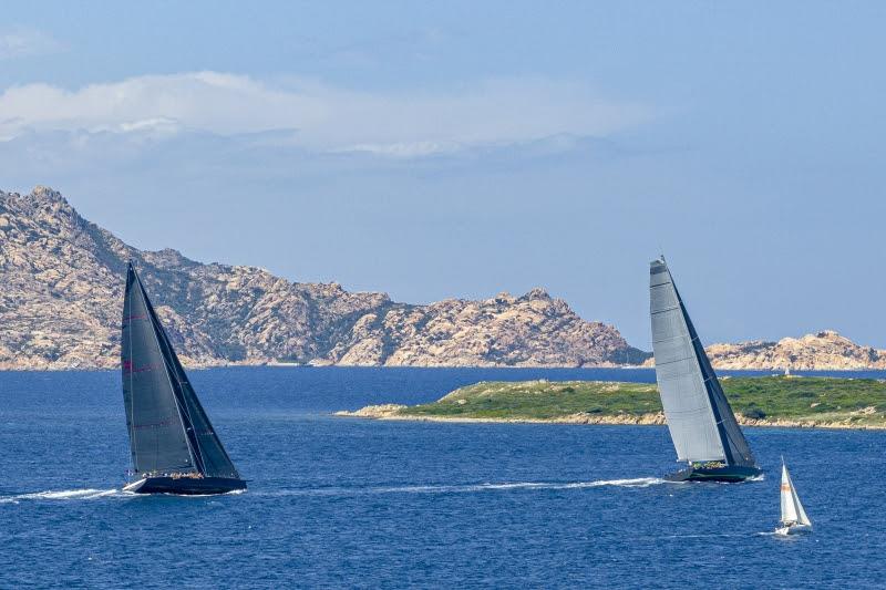 Win Win and Pattoo racing in the La Maddalena archipelago, Giorgio Armani Superyacht Regatta 2023 photo copyright YCCS / Studio Borlenghi taken at Yacht Club Costa Smeralda and featuring the IRC class