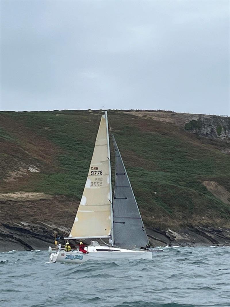 Peter Ashworth's zigzag on the ISORA coastal photo copyright ISORA taken at Pwllheli Sailing Club and featuring the IRC class