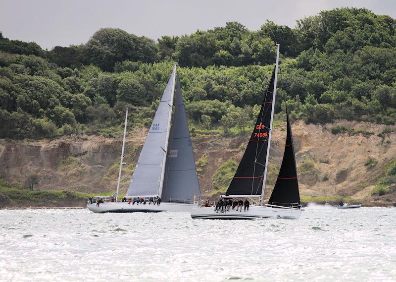 The 2023 Round the Island Race fleet pass through the Hurst narrows photo copyright Sam Jardine taken at Island Sailing Club, Cowes and featuring the IRC class