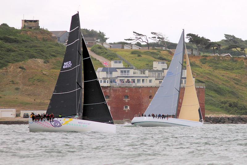 The 2023 Round the Island Race fleet pass through the Hurst narrows photo copyright Sam Jardine taken at Island Sailing Club, Cowes and featuring the IRC class