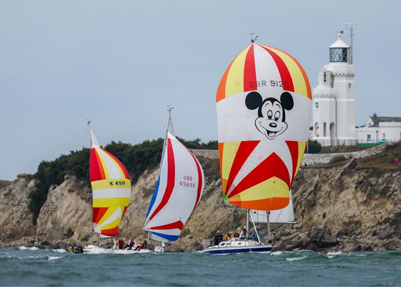 The fleet at St Catherine's Point during the 2023 Round the Island Race - photo © Paul Wyeth / www.pwpictures.com