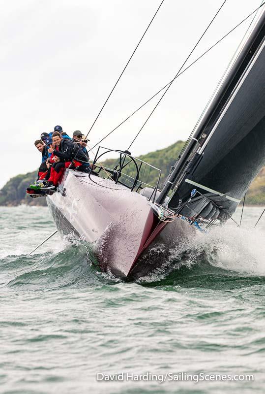 Ino Noir, GBR2747R, Carkeek, during the 2023 Round the Island Race photo copyright David Harding / www.sailingscenes.com taken at Island Sailing Club, Cowes and featuring the IRC class