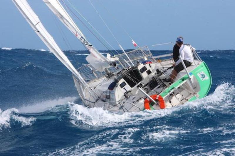 Szymon Kuczynski's Figaro One Hultaj (POL) is just 30ft (9.15m) photo copyright Tim Wright / Photoaction.com taken at Royal Ocean Racing Club and featuring the IRC class