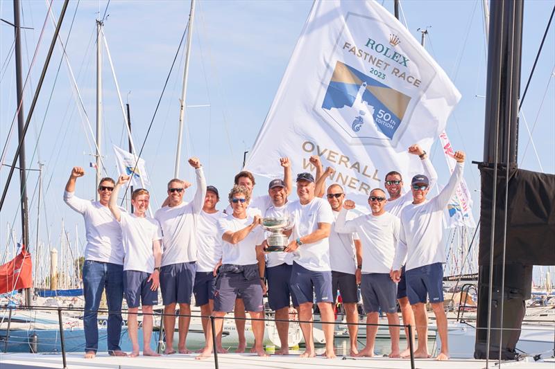 Swiss entry Caro, skippered by Max Klink wins the 50th Rolex Fastnet Race photo copyright Luca Butto taken at Royal Ocean Racing Club and featuring the IRC class