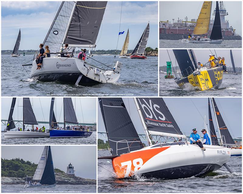 Clockwise from top left: Winners Groupe 5, Reckless, Boudicca, Avalon, COCO, and Denali - 2023 Ida Lewis Distance Race photo copyright Stephen Cloutier / Mai Norton taken at Ida Lewis Yacht Club and featuring the IRC class