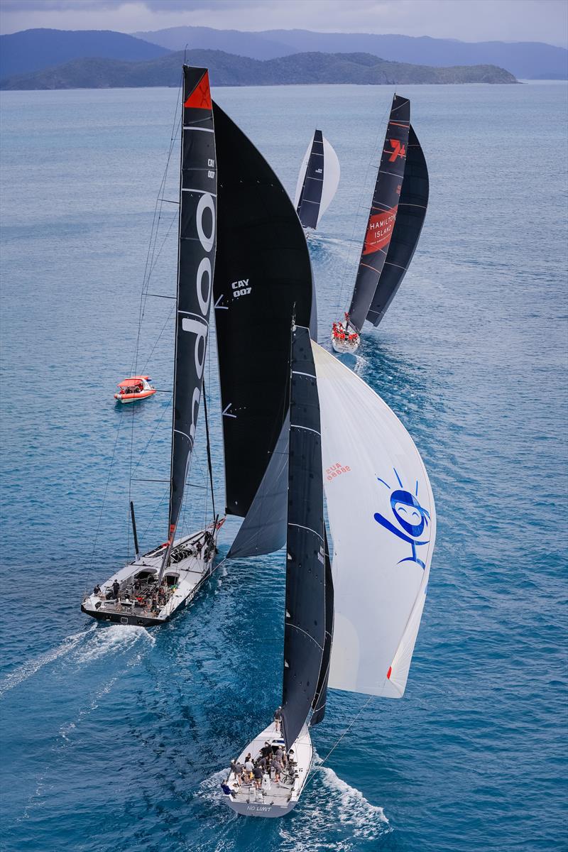 Incredible view of the Rating 1 start - 2023 Hamilton Island Race Week, Day 3 photo copyright Salty Dingo taken at Hamilton Island Yacht Club and featuring the IRC class