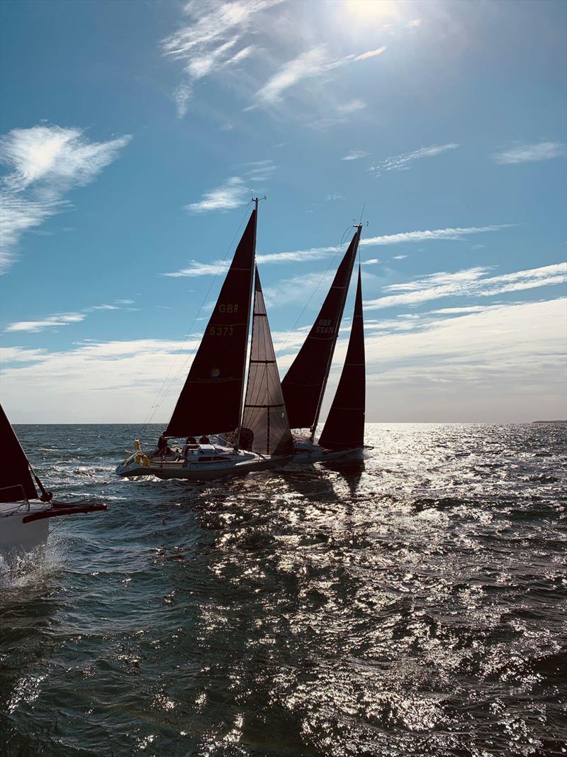 Pwllheli Autumn Challenge Series Day 1 - Panache and Honeybee to windward of Faenol and Mojito during the 2nd race  photo copyright Nick Smith taken at Pwllheli Sailing Club and featuring the IRC class