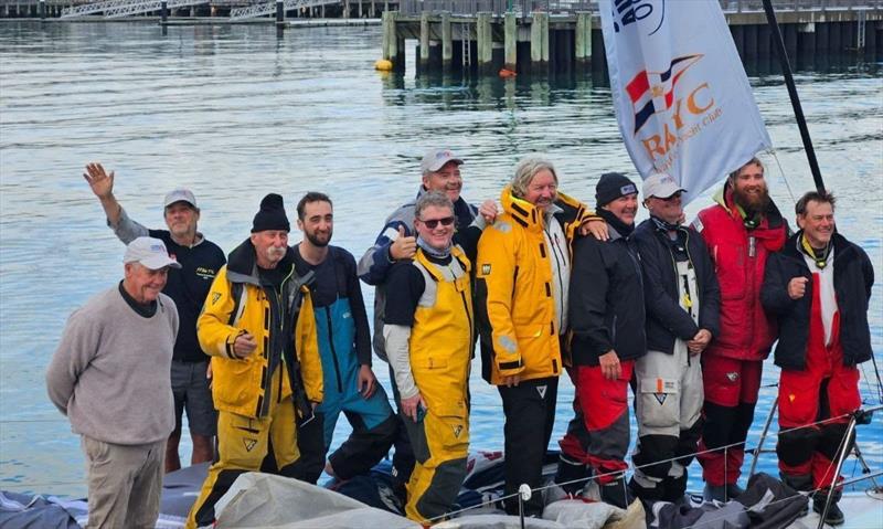 Dockside Mayfair and Frantic crews celebrate together in quarantine - Sydney to Auckland Ocean Race photo copyright Royal Prince Alfred Yacht Club taken at Royal Prince Alfred Yacht Club and featuring the IRC class