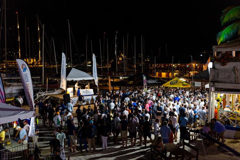 Competitors enjoy the Welcome Party at Antigua Yacht Club photo copyright Arthur Daniel / RORC taken at Royal Ocean Racing Club and featuring the IRC class