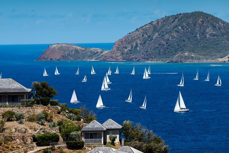 Bareboat Fleet off Falmouth Harbour during ASW 2023 - photo © Paul Wyeth / pwpictures.com