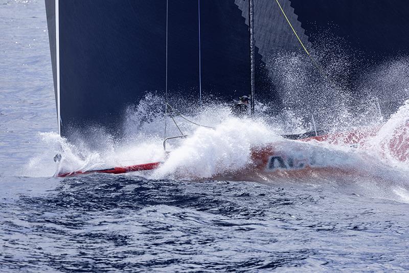 Andoo Comanche burying their bow - 2023 Rolex Sydney Hobart Yacht Race photo copyright Rolex / Andrea Francolini taken at Cruising Yacht Club of Australia and featuring the IRC class