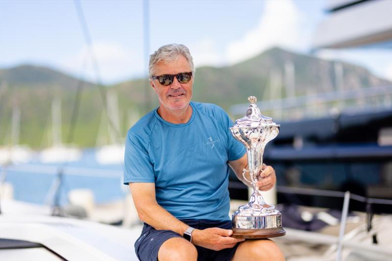 Leopard 3's Joost Schuijff with the RORC Caribbean 600 Trophy photo copyright Arthur Daniel / RORC taken at Royal Ocean Racing Club and featuring the IRC class