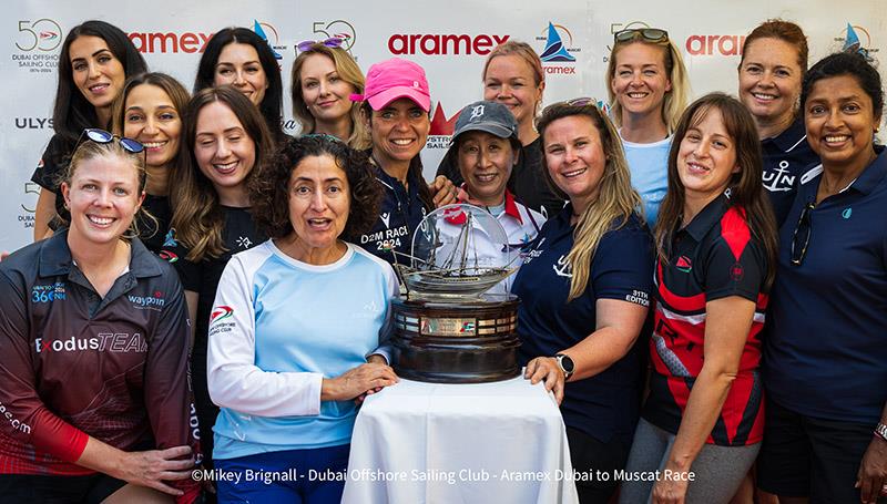 Dubai to Muscat Race - Women sailors photo copyright Mikey Brignall taken at Dubai Offshore Sailing Club and featuring the IRC class