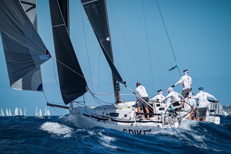 It was spicy conditions for Day 3, and Spike in CSA 3 pushed the limits of their sail plan photo copyright Laurens Morel taken at Sint Maarten Yacht Club and featuring the IRC class