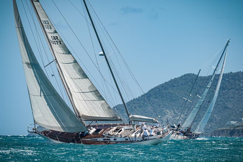 Swan 65 Saida and Alpha Centauri of London sailed without their mizzen mains today photo copyright Laurens Morel taken at Sint Maarten Yacht Club and featuring the IRC class