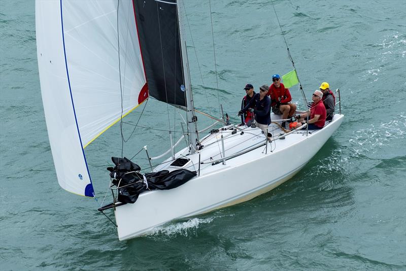 Tim Campbell (red shirt and sunnies) at the helm of Private Equity - 2024 Nautilus Marine Insurance Sydney Harbour Regatta photo copyright Andrea Francolini / MHYC taken at Middle Harbour Yacht Club and featuring the IRC class