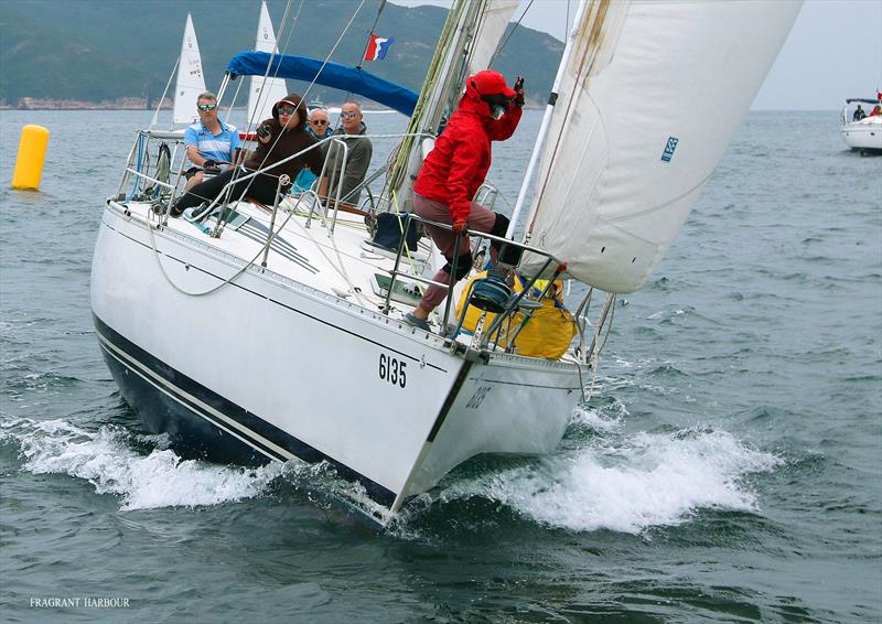 Ichiban very close to the committee boat during Monsoon Spring Series 2024 Race 2 - photo © HHYC