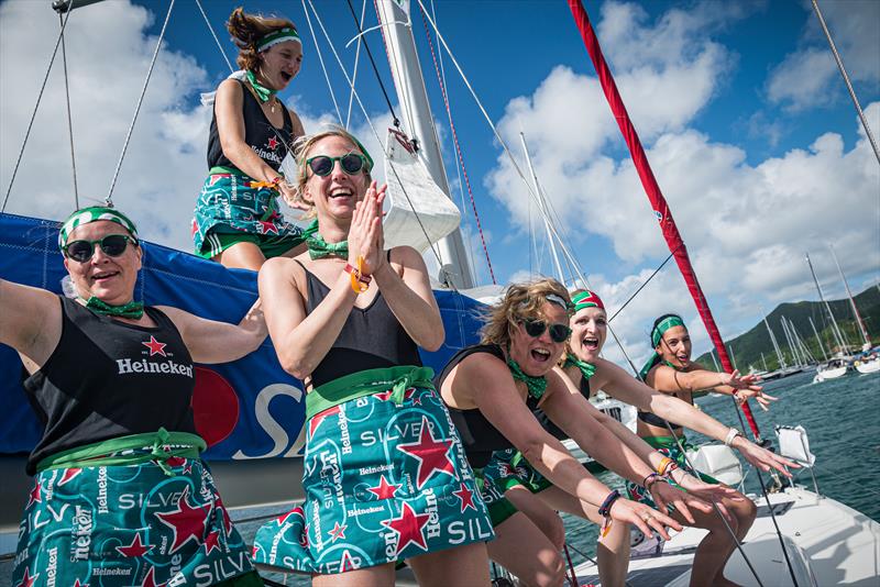 The iconic team `Something Hot` made up of all women from Heineken corporate, celebrated 27 years as a St. Maarten Heineken Regatta race team photo copyright Laurens Morel taken at Sint Maarten Yacht Club and featuring the IRC class