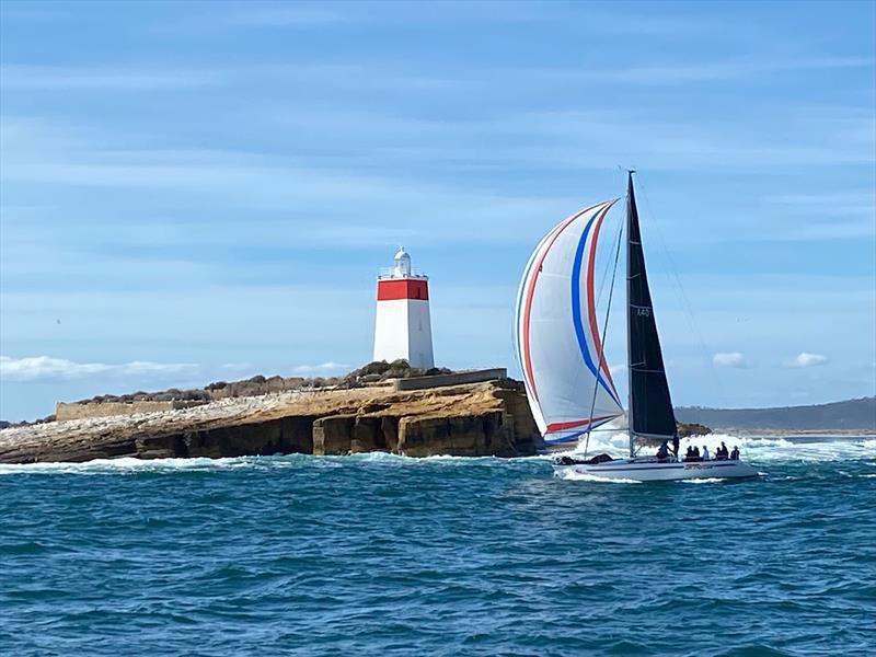 Kites up for Team Intrigue off Iron Pot for the final leg home photo copyright David Calvert taken at Derwent Sailing Squadron and featuring the IRC class