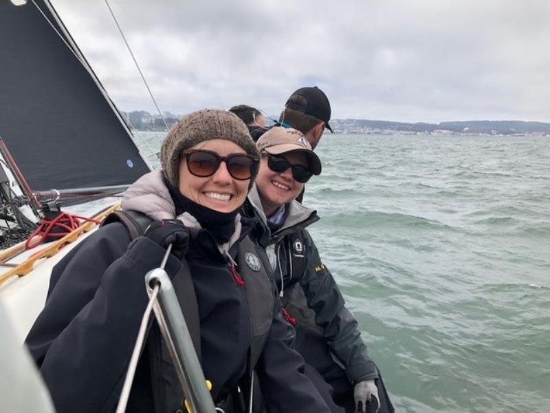 L to R: Lyzz Schwegler and Morgan Glier in San Francisco Bay - photo © Lyzz Schwegler