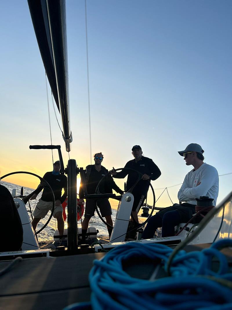 Tempo led the pack behind Whisper before retiring - 2024 Pittwater to Coffs Harbour Yacht Race photo copyright Tempo taken at Royal Prince Alfred Yacht Club and featuring the IRC class