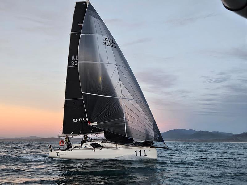 Transcendence Rudy Project coming to the finish this morning - 2024 Pittwater to Coffs Harbour Yacht Race photo copyright RPAYC Media taken at Royal Prince Alfred Yacht Club and featuring the IRC class