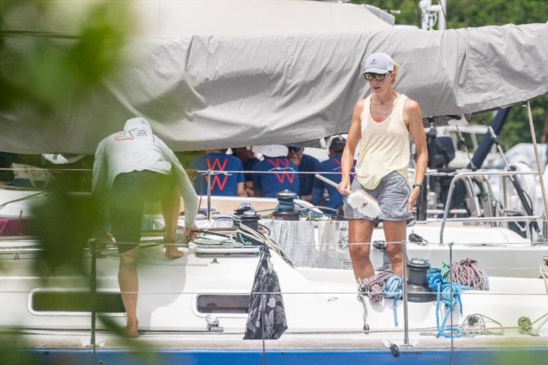 Plenty of boat prep going on around the docks - BVI Spring Regatta & Sailing Festival - photo © Alex Turnbull / Tidal Pulse