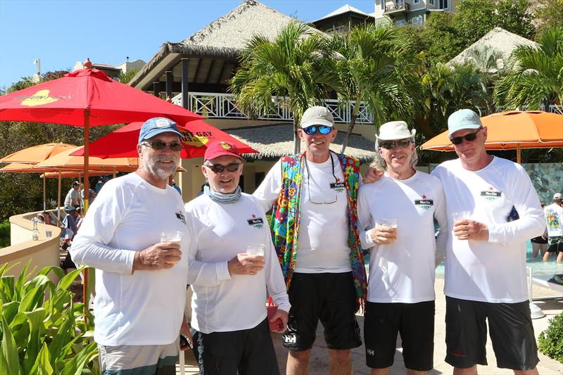 Team Gut 'n Feathers/Smash - Charlie Garrard (centre) - back again for more BVISR mischief - BVI Spring Regatta & Sailing Festival photo copyright BVISR taken at Royal BVI Yacht Club and featuring the IRC class