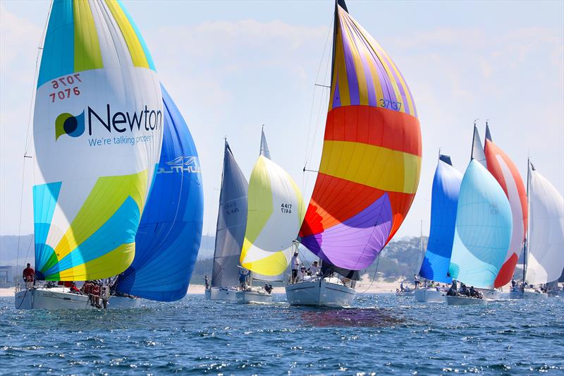 Sail Port Stephens Passage Series Day 1: kite run photo copyright Promocean Media taken at Newcastle Cruising Yacht Club and featuring the IRC class