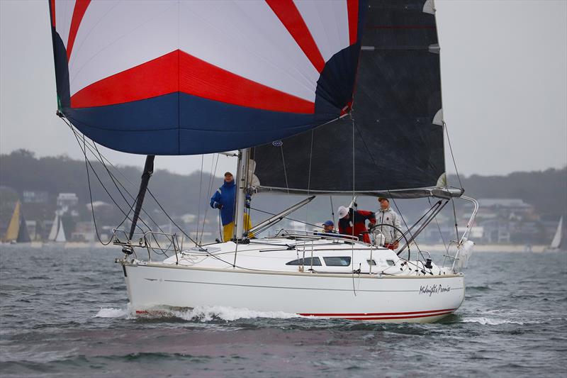 Sail Port Stephens Passage Series - Midnights Promise 1st Div 4 photo copyright Promocean Media taken at Newcastle Cruising Yacht Club and featuring the IRC class