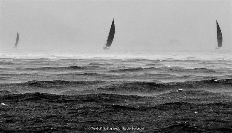 Storm cells were forecast but were not predicted to bring with them 35-40 knots nor to last for up to two hours - 2024 Tre Golfi Sailing Week photo copyright Tre Golfi Sailing Week / Studio Borlenghi taken at Circolo del Remo e della Vela Italia and featuring the IRC class