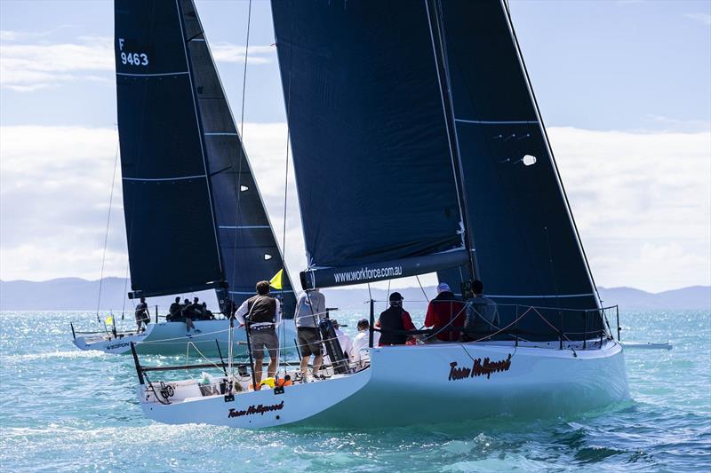 Secret Weapon (left) and Team Hollywood last year - Airlie Beach Race Week photo copyright Andrea Francolini taken at Whitsunday Sailing Club and featuring the IRC class