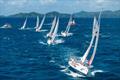 Sunsail 42 Mi Piba /Team Merlin - Charlie Gerrard (USA) lead the Bareboat 2 fleet - BVI Spring Regatta & Sailing Festival © Alex Turnbull / Tidal Pulse Media