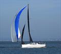 Class 2 winner Mzungu, plus line honours and double handed winner, during the TeamO Cowes to Weymouth Race © John Green / www.instagram.com/solentsailphotography/
