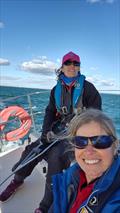 Valeria Lema (on helm) and Michelle Ruskin on Pace Maker during the ORCV Double Handed Race 2025 © Michelle Ruskin
