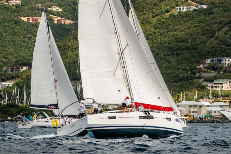 A solid fleet, with 20 bareboats entered in the 52nd BVI Spring Regatta & Sailing Festival - photo © Alex-Turnbull.com