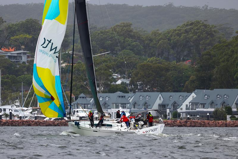 YKnot won Div 2 for Race 2 - Sail Port Stephens 2025 Passage Series Day 2 photo copyright Promocean Media taken at Newcastle Cruising Yacht Club and featuring the IRC class