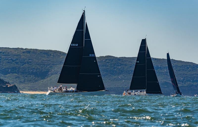 From left - Popeye, Khaleesi and Koa after the start - Pittwater to Coffs Harbour Yacht Race - photo © Alex Dare