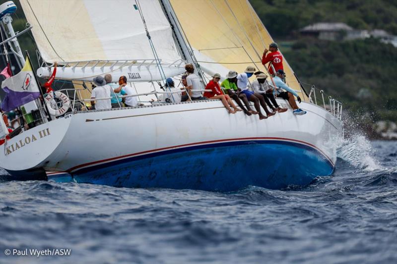 Lennart Davidsson's legendary Kialoa III has raced all week with Y2K sailors on board on day 4 at Antigua Sailing Week - photo © Paul Wyeth / pwpictures.com