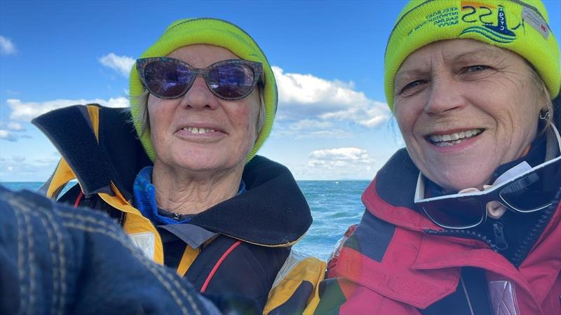Rosie Colahan (L) and Lee Renfree, Kiss Co-Founders - Port Phillip Double-Handed Perpetual Cup photo copyright Lee Renfree taken at Ocean Racing Club of Victoria and featuring the IRC class