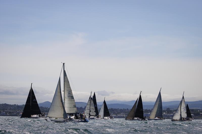 Part of the 41 boat fleet starting the 300 nautical-mile Volvo Dun Laoghaire to Dingle Race photo copyright David Branigan / Oceansport taken at National Yacht Club, Ireland and featuring the IRC class