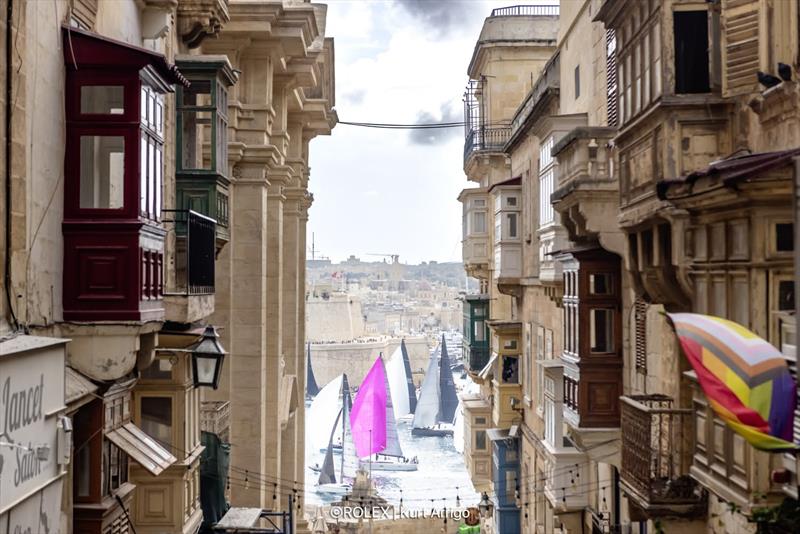 Start of the Rolex Middle Sea Race 2024 photo copyright Kurt Arrigo / Rolex taken at Royal Malta Yacht Club and featuring the IRC class