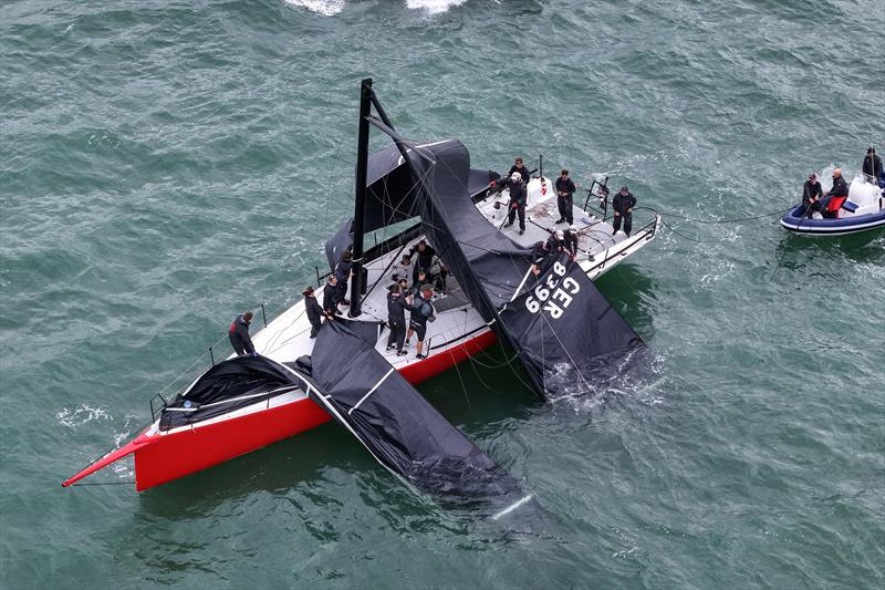 Disappointment for Red Bandit during teh 2025 Admirals Cup Inshore Racing on Tuesday - photo © James Tomlinson / RORC