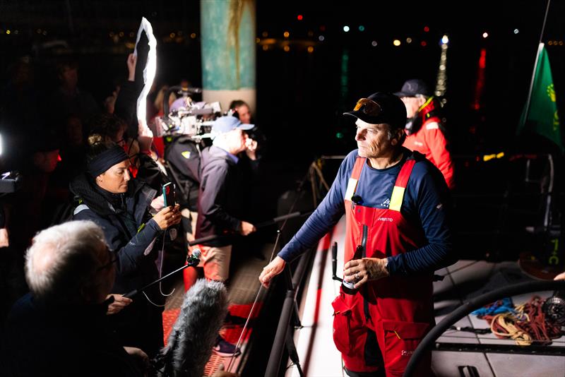 Dean Barker on Callisto celebrates the finish - Admiral's Cup 2025 in the Rolex Fastnet Race - photo © Arthur Daniel / RORC